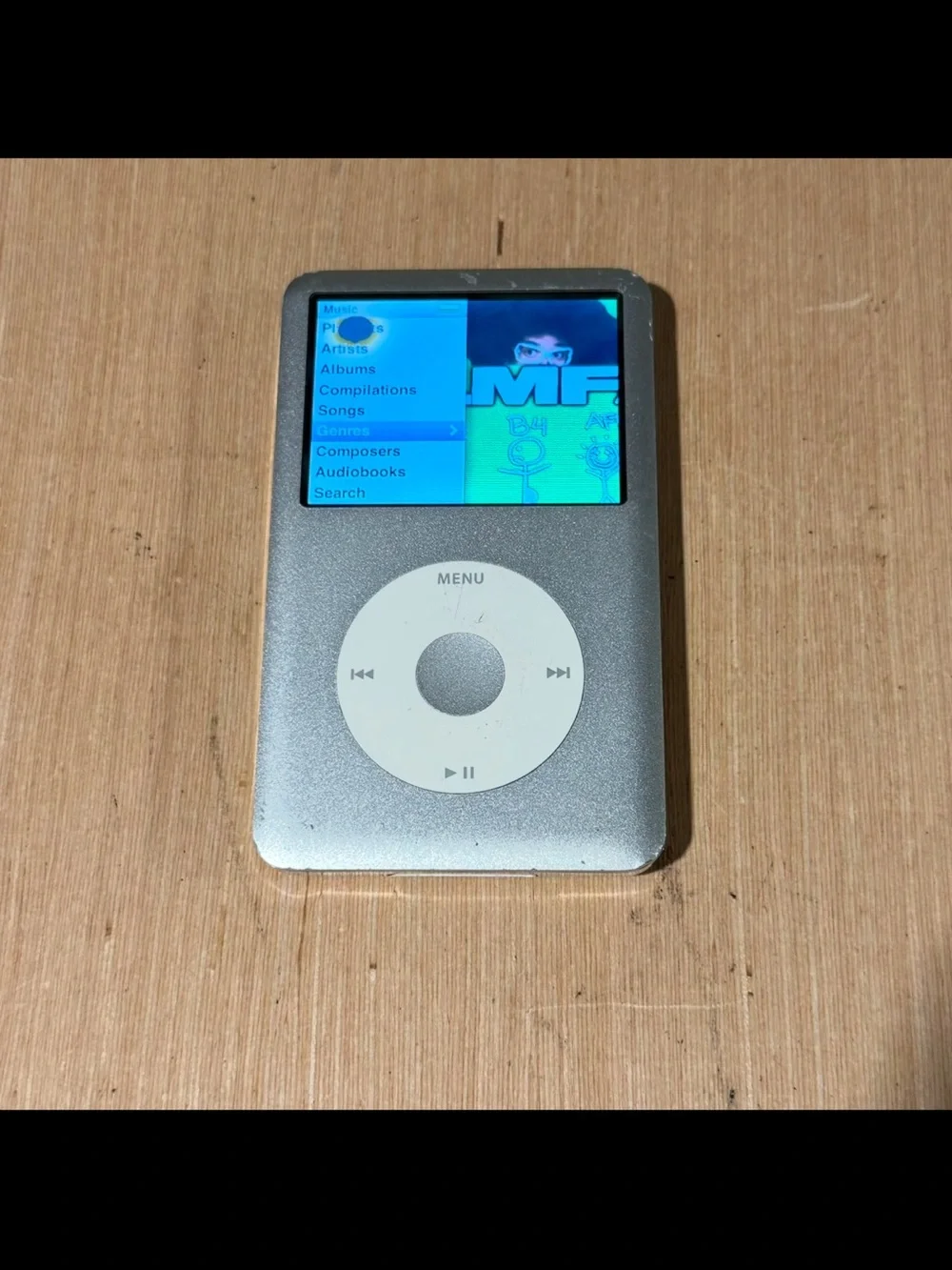 iPod Classic 6thGen 120GB Silver-A1238 Tested Good w/Charg-9638-Songs Read Info!